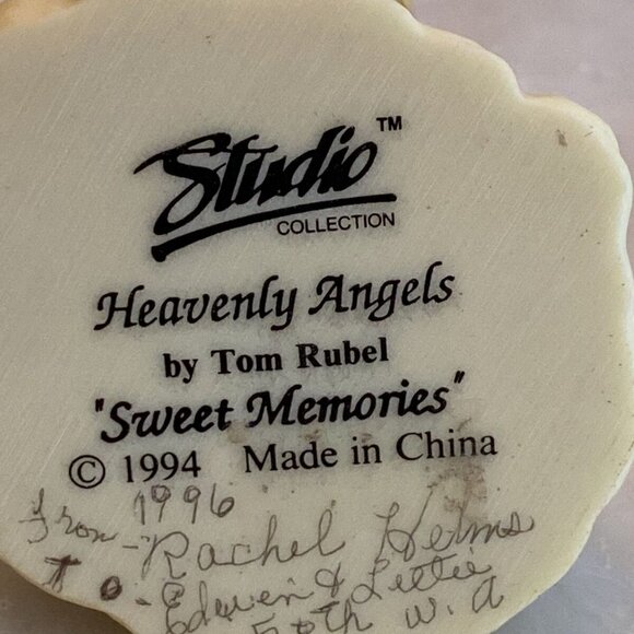 Studio Collection  Heavenly Angel Tom Rubel 1994 retired Figurine Sweet Memories - Picture 6 of 8